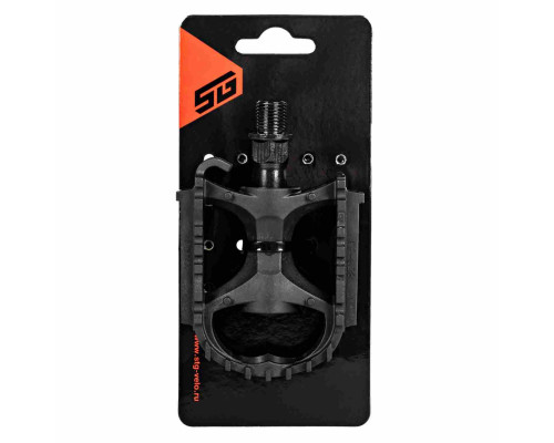 Педали велосипеда STG FP-628, ось 1/2", пластик, черные