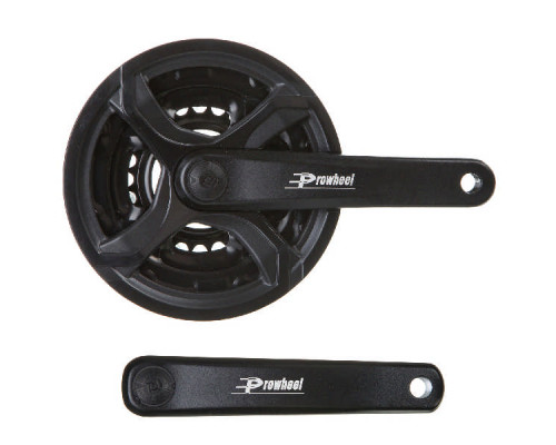 Шатуны PROWHEEL TA-CQ02 CRANK 175MM, CHAINRINGS 24/34/42T w/PLASTIC BLACK CHAINGUARD