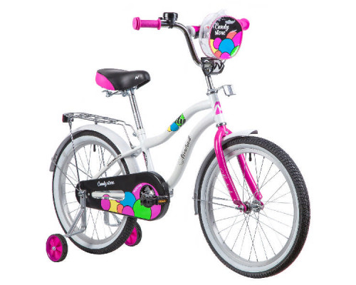 Велосипед NOVATRACK 20", CANDY, белый