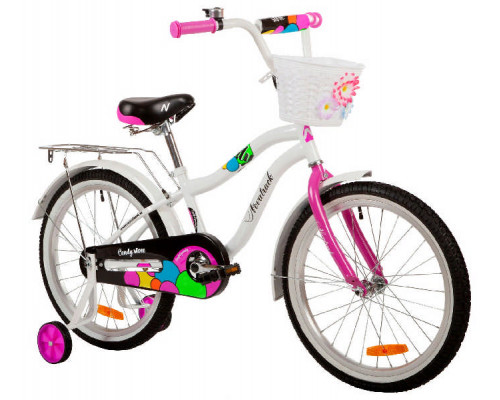 Велосипед NOVATRACK 20", CANDY, белый
