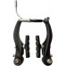 Тормоз V-Brake HJ-808PE, пластик, с тормозными колодками 60 мм, чёрный.