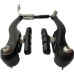 Тормоз V-Brake HJ-808PE, пластик, с тормозными колодками 60 мм, чёрный.