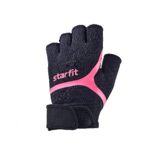 Перчатки для фитнеса Starfit WG-103, черный/малиновый (S)