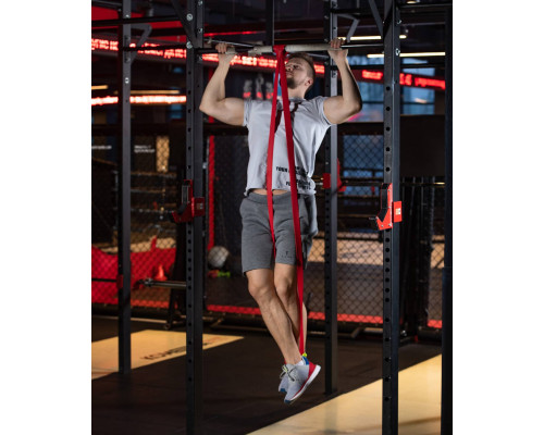 Эспандер ленточный для кросс-тренинга, 17-54 кг, 208х4,4 см, красный STARFIT ES-803.