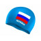 Взрослая шапочка для плавания, силикон, голубой, SPRINTER флаг России