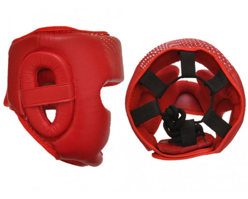 Шлем боксёрский закрытый red M