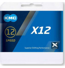 Цепь велосипедная KMC X12 на 12 скоростей, 126 звеньев с замком