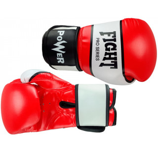 Перчатки боксёрские FIGHT PRO SERIES красные 8 унций PRO-F-K-8#
