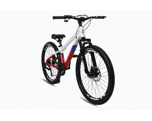 Велосипед LTBIKE BULLET 24" алюминий, рама 12", 7-ск, диск, красный/белый