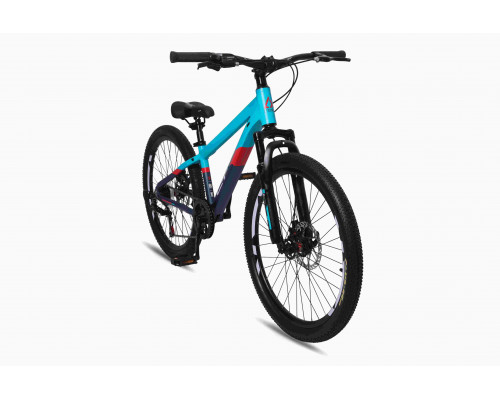 Велосипед LTBIKE BULLET 24" алюминий, рама 12", 7-ск, диск, серый/бирюзовый