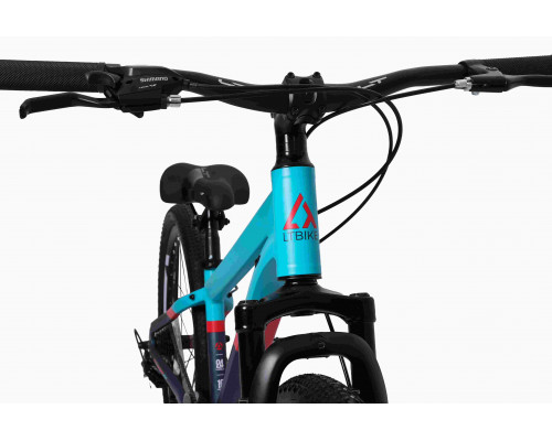 Велосипед LTBIKE BULLET 24" алюминий, рама 12", 7-ск, диск, серый/бирюзовый