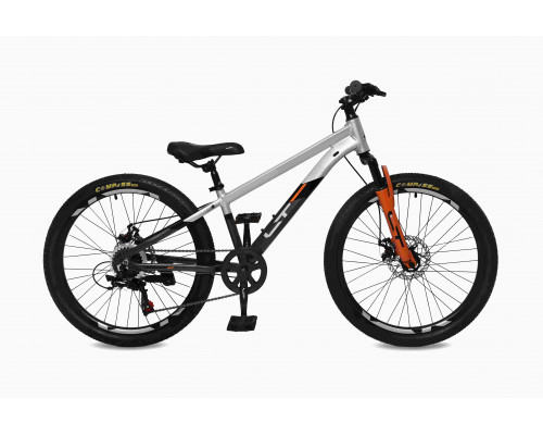Велосипед LTBIKE BULLET 24" алюминий, рама 12", 7-ск, диск, серый/серебристый