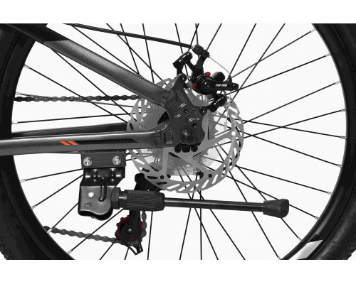Велосипед LTBIKE BULLET 24" алюминий, рама 12", 7-ск, диск, серый/серебристый