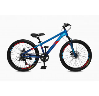 Велосипед LTBIKE BULLET 24" алюминий, рама 12", 7-ск, диск, синий/голубой