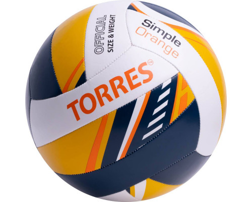 Мяч волейбольный TORRES Simple Orange, размер 5