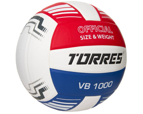 Мяч волейбольный TORRES VB 1000, микрофибра, размер 5