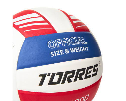 Мяч волейбольный TORRES VB 1000, микрофибра, размер 5