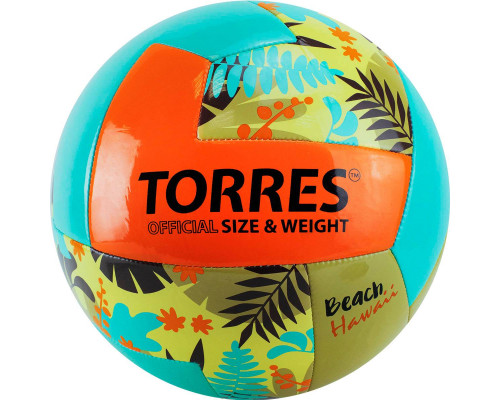 Мяч для пляжного волейбола TORRES Hawaii, размер 5