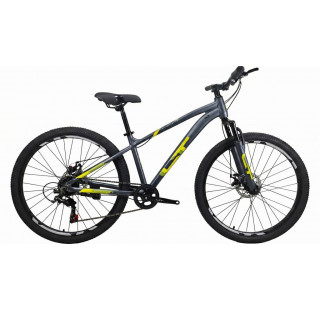 Велосипед LTBIKE BLAST  26", алюминий, рама 15", 7-ск, диск, серый-жёлтый