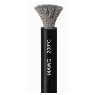 Силиконовый медный провод 14 AWG чёрный (10 см)