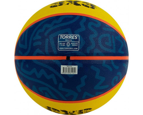 Мяч баскетбольный (стритбол) TORRES 3х3 Outdoor, резина, размер 6