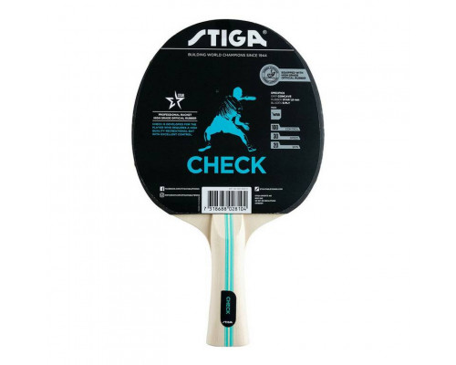 Ракетка для н/т Stiga Check Hobby WRB, 1210-5818-01, для начин., нак. 1,6 мм ITTF, конич. ручка