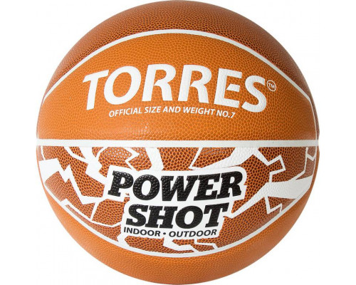 Мяч баскетбольный TORRES Power Shot, размер 7