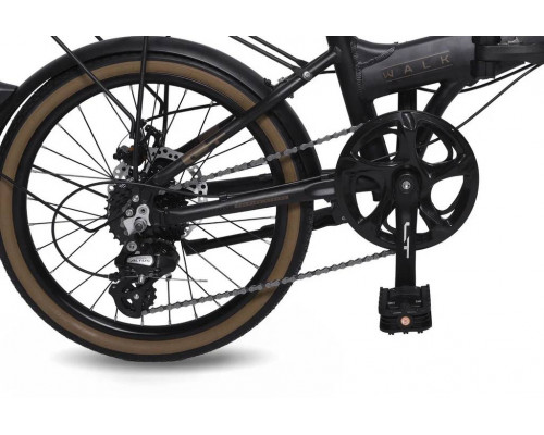 Велосипед 20" LTBIKE WALK, алюминий, складной, рама 11", 8-ск, черный