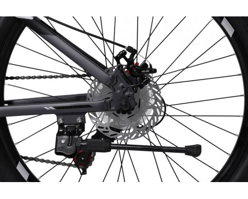 Велосипед 26" LTBIKE BULLET, алюминий, рама 15", 7-ск, диск, тёмно-серый/серый