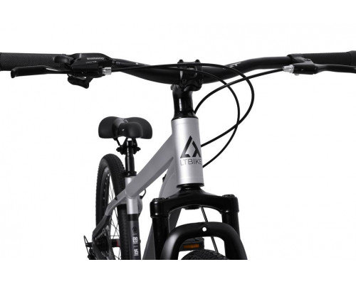 Велосипед 26" LTBIKE BULLET, алюминий, рама 15", 7-ск, диск, тёмно-серый/серый
