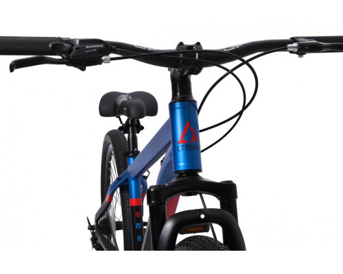 Велосипед 26" LTBIKE BULLET, алюминий, рама 15", 7-ск, диск, черный/синий